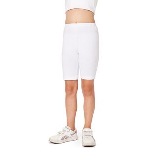 Bellivalini Meisjes Leggings - Sport - Vrijetijdsbroek - Korte - Katoen - Wit - 110 - BLV-BLV50-281-LE