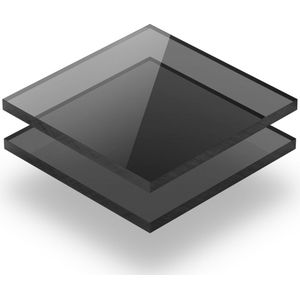 Plexiglas plaat 3 mm dik - 110 x 60 cm - Getint Grijs