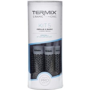 Professionele Keramische Ronde Haarborstels met Ionische Technologie - Set van 5