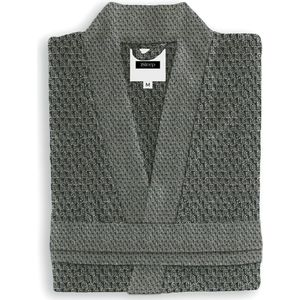 iSleep Badjas Grant - 100% Katoen - Unisex - Maat S - Classic Anthracite