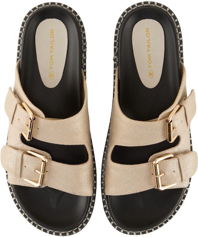 Tom Tailor - Platte Sandalen - Goud - Met Sluiting