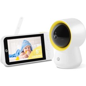 Slimme Babyfoon zonder Wifi met Camera en Audio - 5 inch IPS 1080P, 6000 mAh Batterij, 3000 m Bereik, 24 Uurs Bewaking en AI Geluidsdetectie