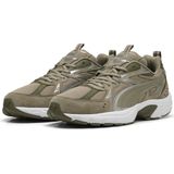 Puma - Milenio Tech - Sneakers - Kaki/Zilver - Suède