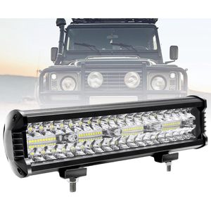 CCLIFE Led werklamp 12V koplamp 240W auto tractor 12 inch IP67 offroad 6500K waterdichte werklamp schijnwerper voor SUV UTV ATV vrachtwagen, 1 stuk CushHom