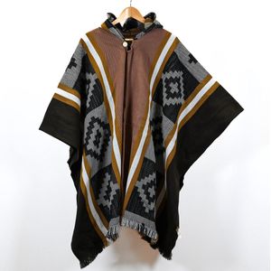 EcuaFina Poncho - Mapuche Bruin - Maya Café