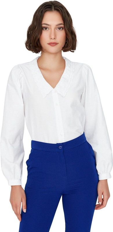 Trendyol - Smaragdgroen - Kraaggedetailleerd Overhemd