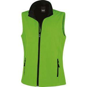 Result Core Ladies Printable Softshell Bodywarmer R232F - Vivid Green / Black - XS