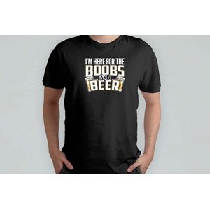 I'm here for the boobs and beer - T Shirt - GoodVibesOnly - FeelTheVibe - GoViral - FYP - PositiveVibes - GoedeVibes - VoelDeVibe - VibeMee