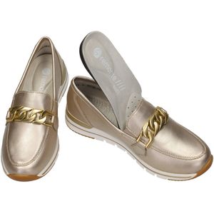 Remonte - Dames - Ballerina's & Mocassins - Goud - Leder - Lichtgewicht