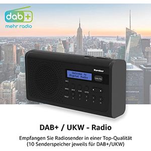 Draagbare DAB+ Radio met Wekker en Batterijvoeding - Compacte Digitale Radio met LCD-Display en Hoofdtelefoonaansluiting