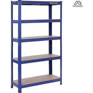 MIRA Home - Stelling - Opbergkast - Blauw - Metaal - 150x75x30cm