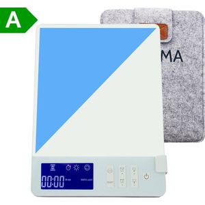 LIROMA® Daglichtlamp - Blauw en Wit licht - 10.000 LUX - Timer - Lichttherapie - Bureaulamp