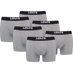 BOXERS 6-pack Levi's effen herenboxershorts, gemaakt van biologisch katoen