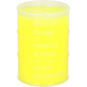 4x Potjes speelgoed/hobby slijm geel in olievat 5,5 x 8 cm 150 ml inhoud - Veilig kinderslijm - Horror slijm - Speelslijm voor jongens/meisjes/kinderen