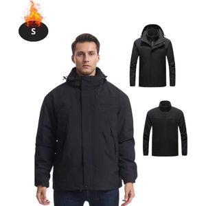 Livano Skipak - SkiBroek - Skijas - Ski Suit - Wintersport - Heren - Winter - Warm Fleece - Zwart - Maat S