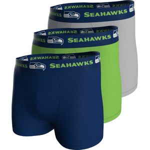 NFL SEATTLE SEAHAWKS Boxers - 3-pack - Navy-Groen-Grijs - Maat M