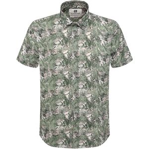 Gabbiano Overhemd Korte Mouw Overhemd Poplin Printed 334928 722 Light Army Mannen Maat - XXL