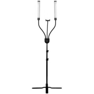 Dubbel LED lamp zwart met afstandsbediening - Studio lamp - Tattoo lamp - Behandel lamp - Influencer lamp