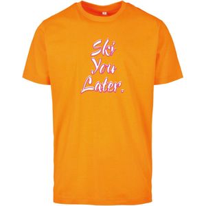 T-shirt oranje XXL - Ski you later. - soBAD. | Foute apres ski outfit | kleding | verkleedkleren | wintersport t-shirt | wintersport dames en heren