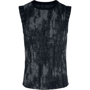 Punk Rave Goth Daily Vest Heren Tanktop - zwart/grijs - S-M