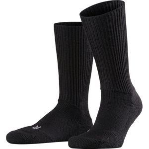 FALKE Walkie Ergo ademend hoge kwaliteit verwarmend thermo met elastiek warme dikke trekking hoog lang Merinowol Zwart Unisex sokken - Maat 35-36