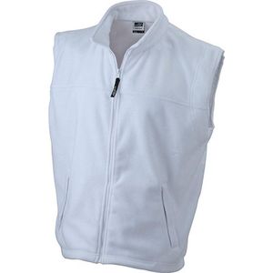 James and Nicholson Unisex Vlies Vest (Wit)