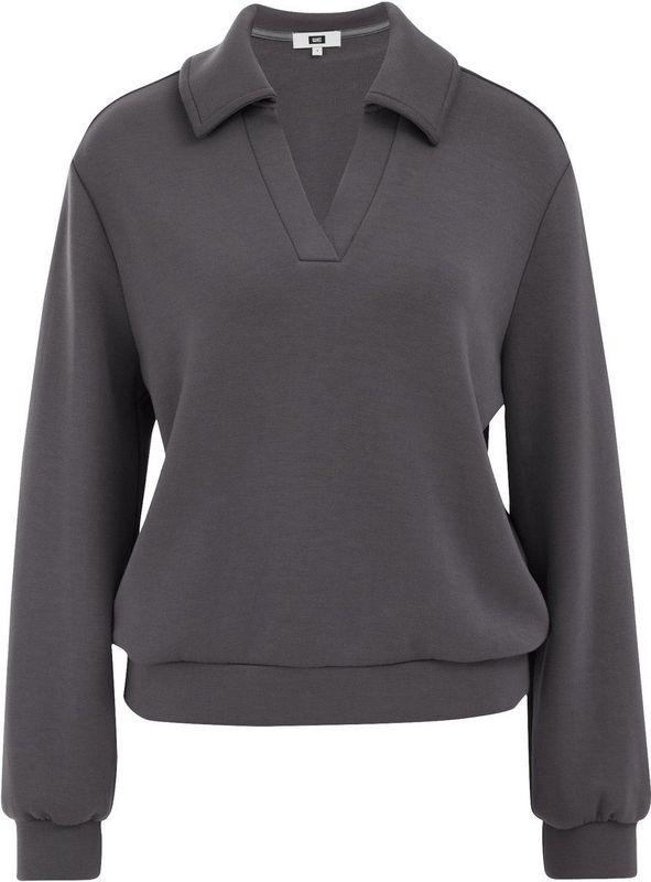 WE Fashion - Dames Sweater - Donkergrijs - Regular Fit - Viscose