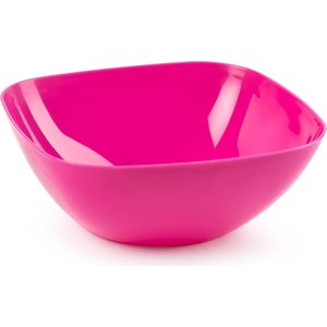 Plasticforte Serveerschaal/saladeschaal - D28 x H11 cm - kunststof - fuchsia roze - 4800 ml