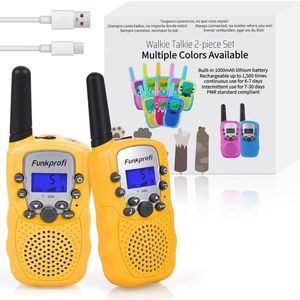 Walkie Talkie Set voor Kinderen - 3 km Bereik en 8 Kanalen - Radiografische Speelgoed met Oplaadbare Accu