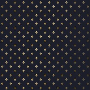 Inpakpapier Cadeaupapier Franse Lelie Blauw- Breedte 60 cm - m lang - Breedte 60 cm