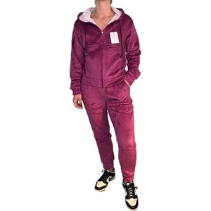 Huispak - Donker Roze - Fleece - Gewatteerd - Setje voor Dames
