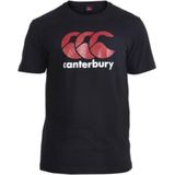 Canterbury Shirt Logo Heren Katoen Zwart/rood/wit Maat Xs