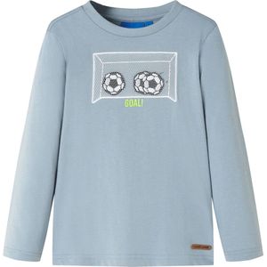 vidaXL - Kindershirt - met - lange - mouwen - 116 - lichtblauw