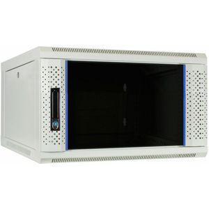 DSIT 4U witte wandkast met glazen deur 600x600x280mm (BxDxH) - serverbehuizing - serverrack - serverkast - 19 inch