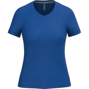 Kariban Dames T-shirt V-hals Korte Mouwen K381 - Royal Blue - XXL