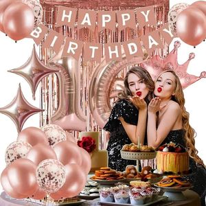Sweet sixteen pakket incl. sjerp en tiara roze glamour luxe verjaardag versiering feestje party 16 jaar meisje