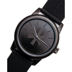 Muchachomalo Heren Horloge - Zwart - Siliconen Horlogeband - tegen Spatwater