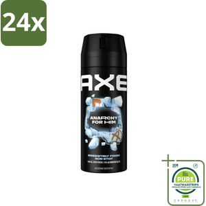 Axe Deodorant Bodyspray Anarchy for Him 150 ml - Voordeelverpakking - 24 stuks - Deodorant - Deodorant spray