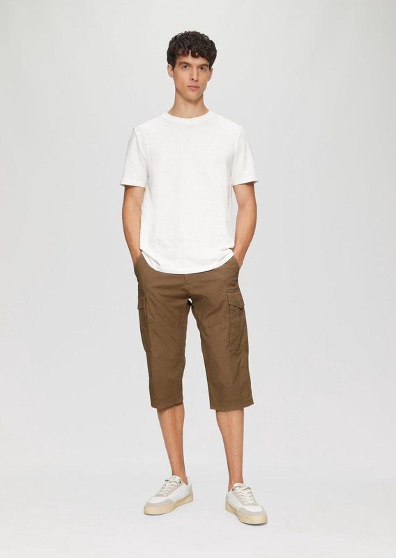 Cargobroek - Effen - Katoen - Regular Pasvorm - 3/4 Lengte