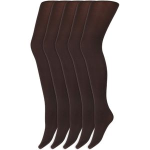 Gekleurde panty’s | Micro | 60 Denier | Merk: Marianne | Maat: S t/m XXL | Kleur: Chocolate | 5 Paar