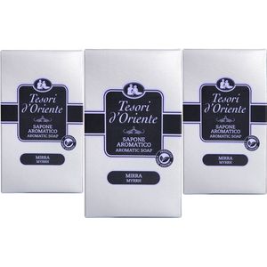 Tesori d'Oriente Mirre Zeep - 3 x 125g - Luxe Zeep Bar - Handzeep