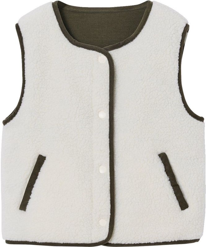 Omkeerbaar Vest - Ecru - Kindercapsule - Mouwloos - 2 in 1