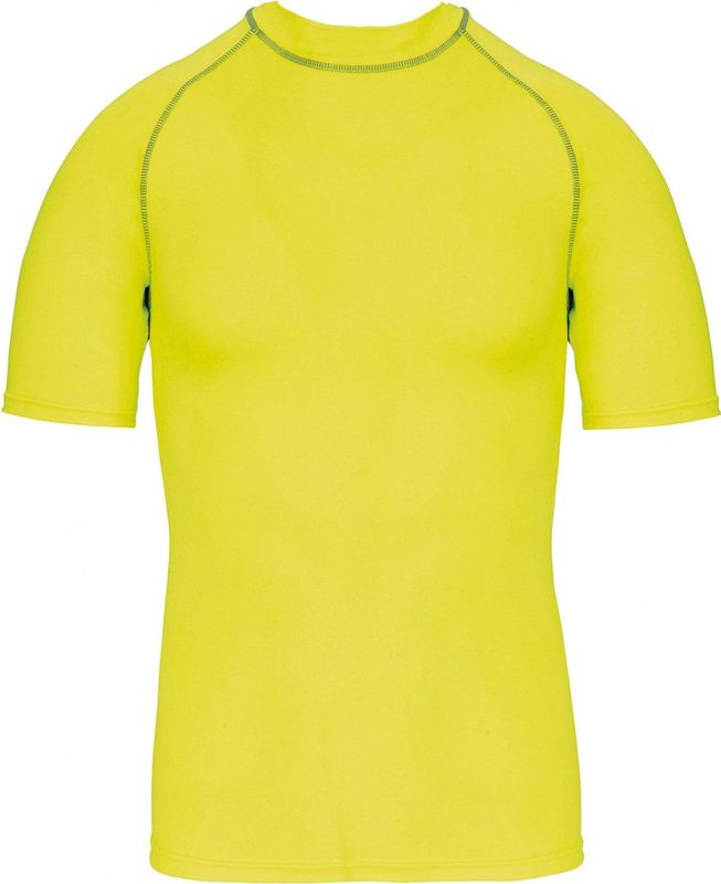 PROACT - PA4008 - Functioneel Kids-T-shirt - Fluorescent Yellow - Korte Mouwen - Anti-UV-bescherming