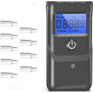 Equivera Digitale Alcoholtester - Digitale Alcoholtester - Alcoholtester - Digitale Blaastest - Blaastest - Draagabre Alcoholtester - Promillemeter - Meetinstrument voor Alcohol - Professionele Alcoholtester - Ademalcoholtester