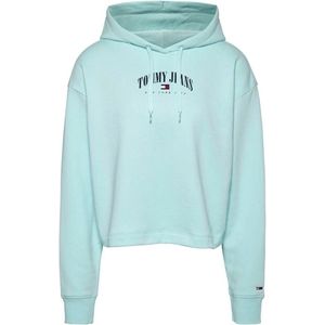 Tommy Jeans hoodie organic cotton dames licht blauw Xs