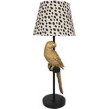 Tafellamp - Luxe Tafellamp - Design Lamp - Design Tafellamp - Tafellamp - Lamp - Sfeer - Sfeerlamp - Sfeerlampen - Tafellampen - Staande lamp - Papegaai - Goud - 73 cm hoog