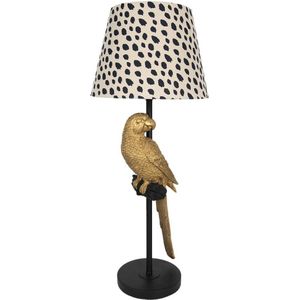 Tafellamp - Luxe Tafellamp - Design Lamp - Design Tafellamp - Tafellamp - Lamp - Sfeer - Sfeerlamp - Sfeerlampen - Tafellampen - Staande lamp - Papegaai - Goud - 73 cm hoog