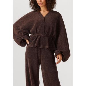 Notre-V Nv-gabbie Tops & T-shirts Dames - Shirt - Bruin - Maat XXL