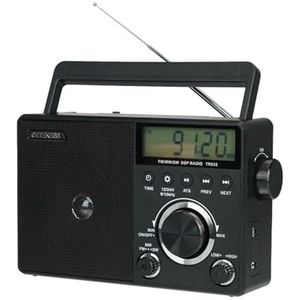 Draagbare FM/AM/SW Transistor Radio met Uitstekende Ontvangst, Hoofdtelefoonaansluiting en Groot Speaker