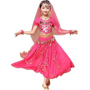 Meisjesjurk voor carnaval Indiaas Bollywood Oosterse kostuum carnaval Halloween Maat S